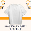 Plain Drop White Shoulder Tee Shirt