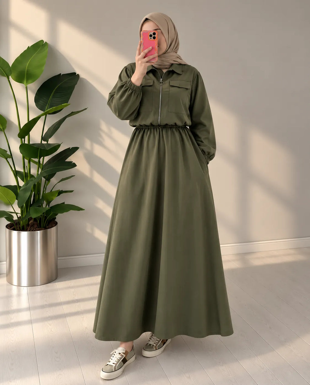 2PC Long Frock With Upper Fleece Jacket