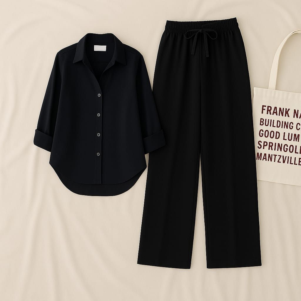 Black Shirt & Black Pant Set