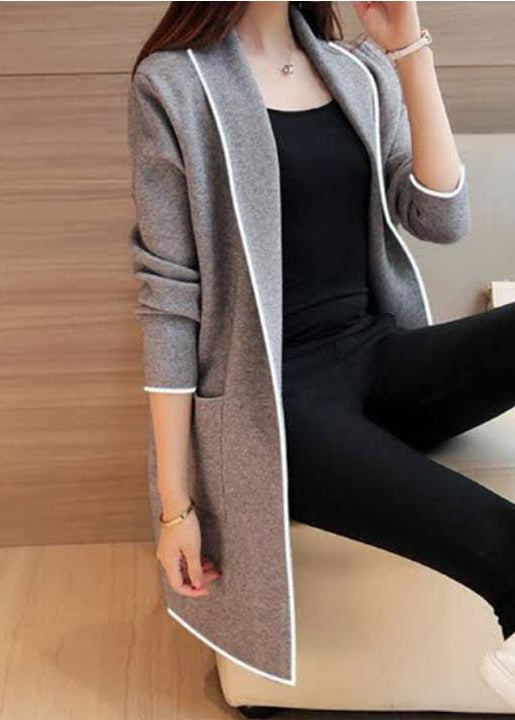 Women’s Lapel Casual Long Fleece Coat
