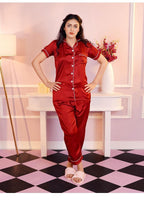 Pipin Silk Night Suit Set