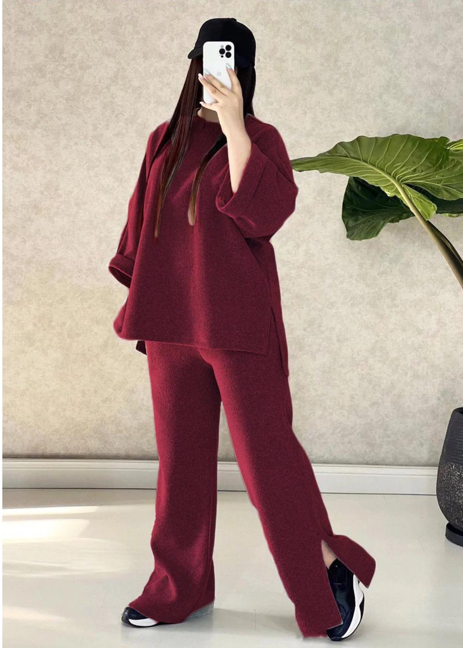 Winter Oversized Bottom Cut Tracksuit