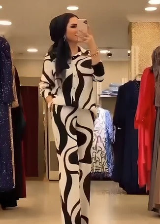 Zebra Print Silk Co-Ord Set