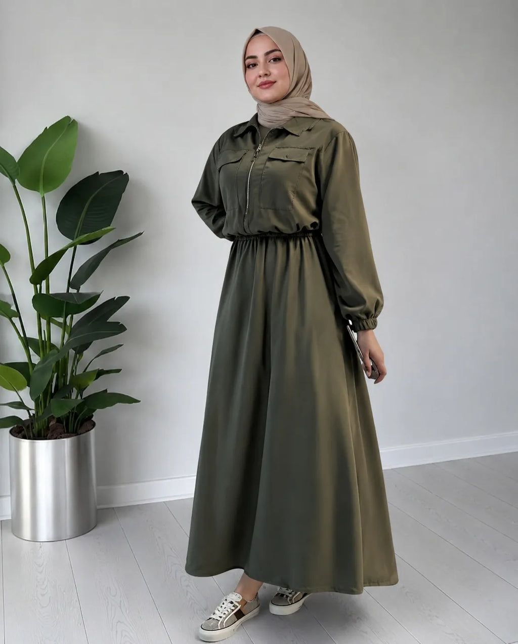 2PC Long Frock With Upper Fleece Jacket