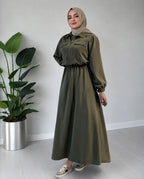 2PC Long Frock With Upper Fleece Jacket