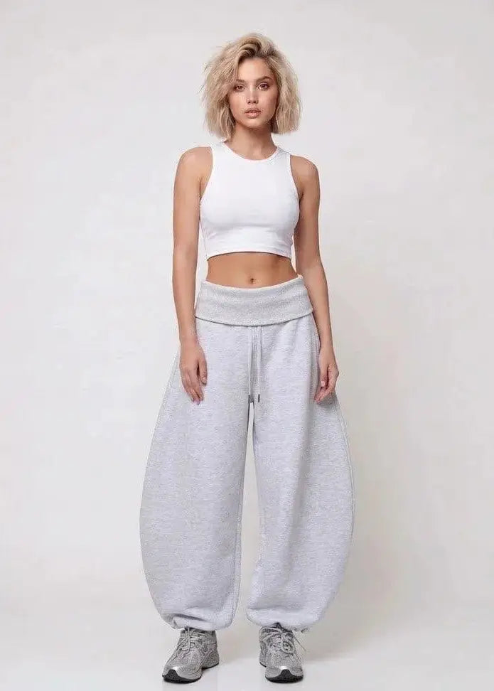 Curled Waist Oversize trouser
