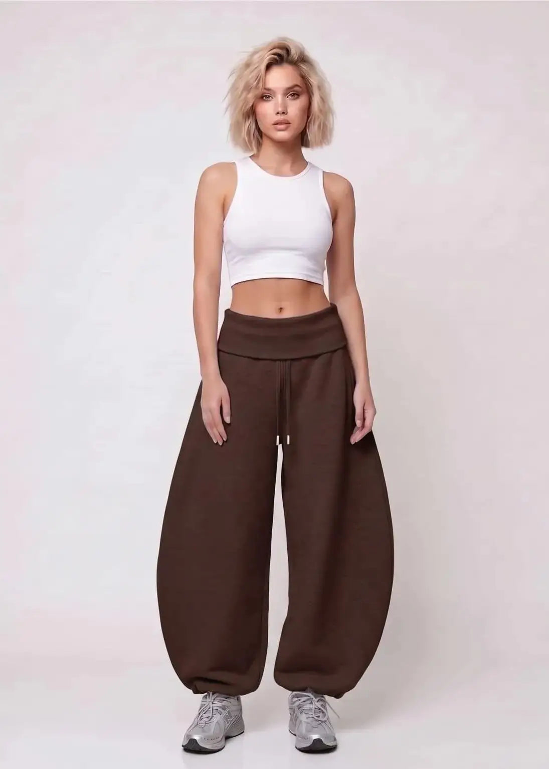Curled Waist Oversize trouser