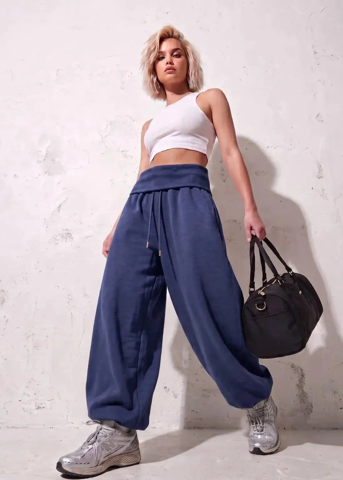 Curled Waist Oversize trouser