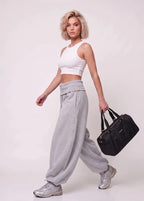 Curled Waist Oversize trouser