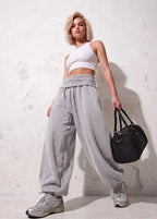 Curled Waist Oversize trouser