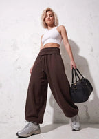 Curled Waist Oversize trouser