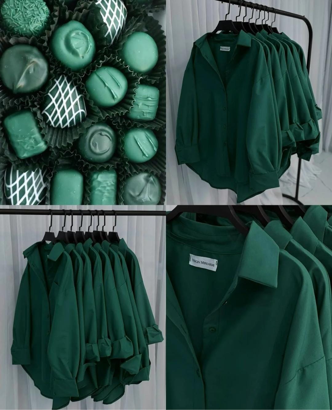 Dark green button down shirt