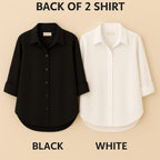Pack of 2 Premium Casual Shirt Black & White