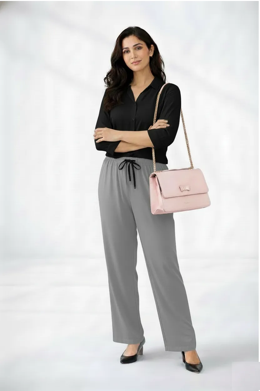 Black Shirt & Gray Pant Set