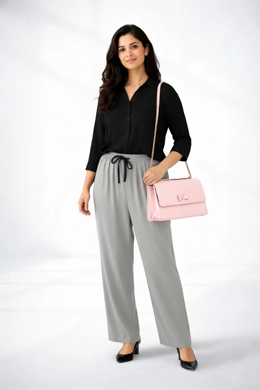 Black Shirt & Gray Pant Set