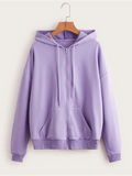 Lilac Purple Zipper Hoodie