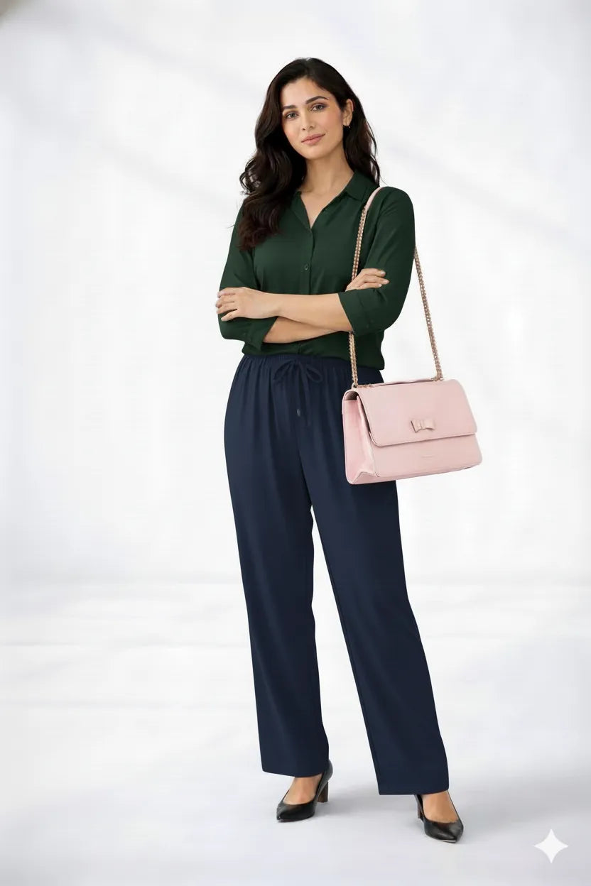 Dark Green Shirt & Navy Pant Set