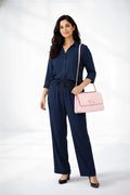 Navy Shirt & Navy Pant Set