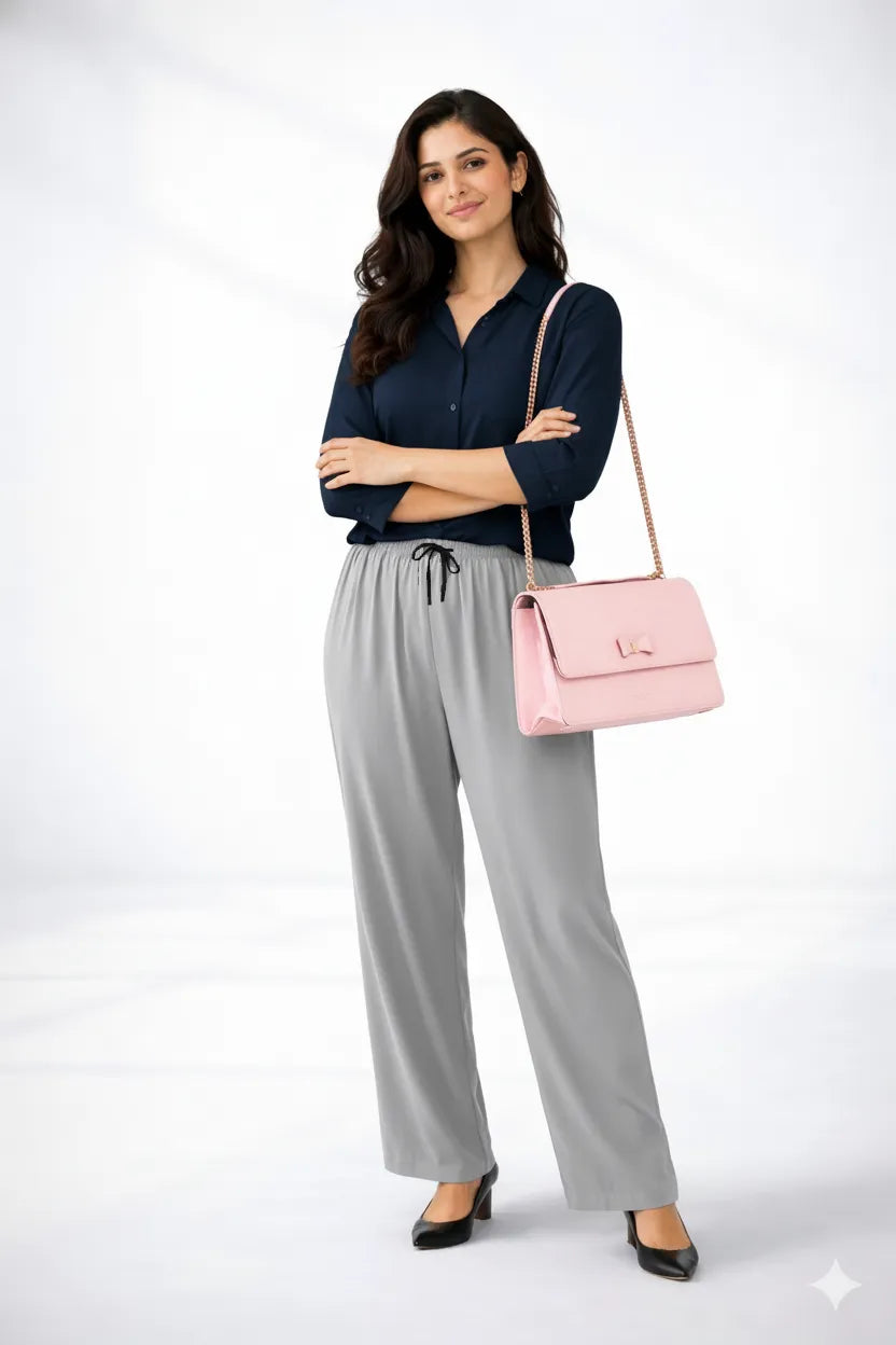 Navy Shirt & Gray Pant Set