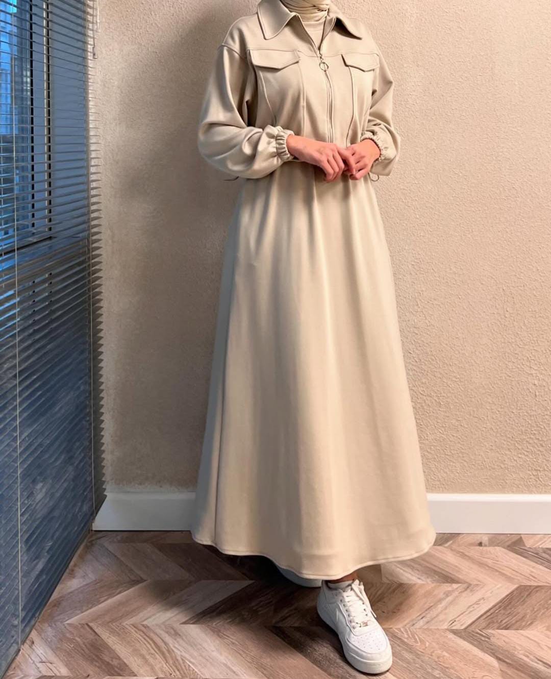 2PC Long Frock With Upper Fleece Jacket