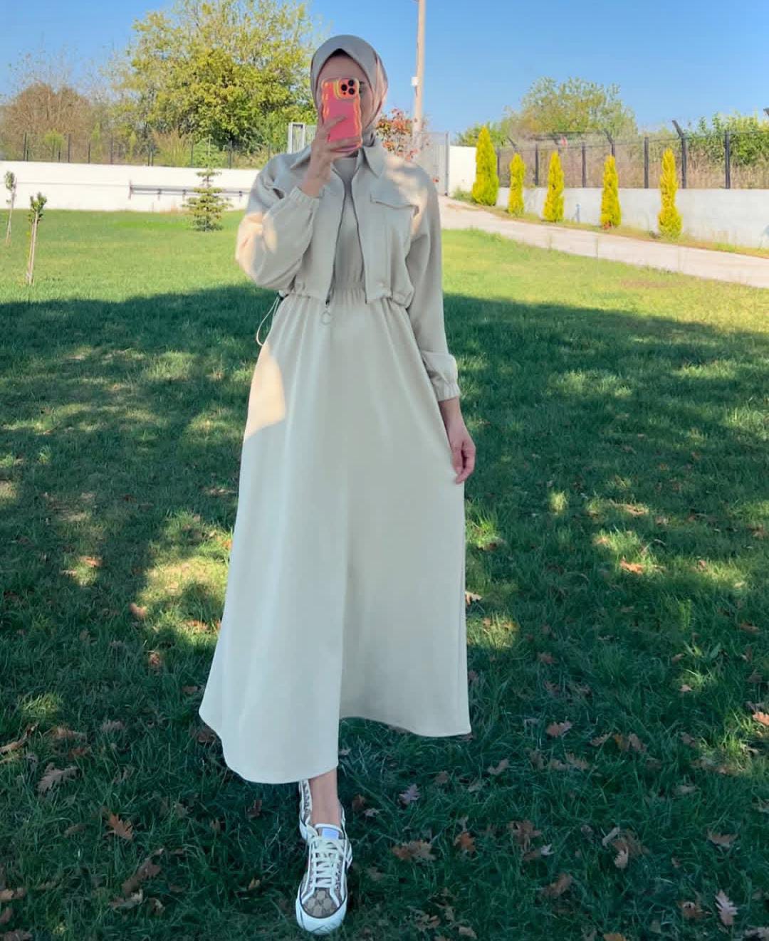 2PC Long Frock With Upper Fleece Jacket