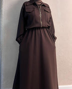 2PC Long Frock With Upper Fleece Jacket