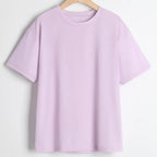 Classic Comfort - Lilac Purple Half Sleeve T-Shirt