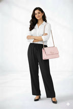 White Shirt & Black Pant Set